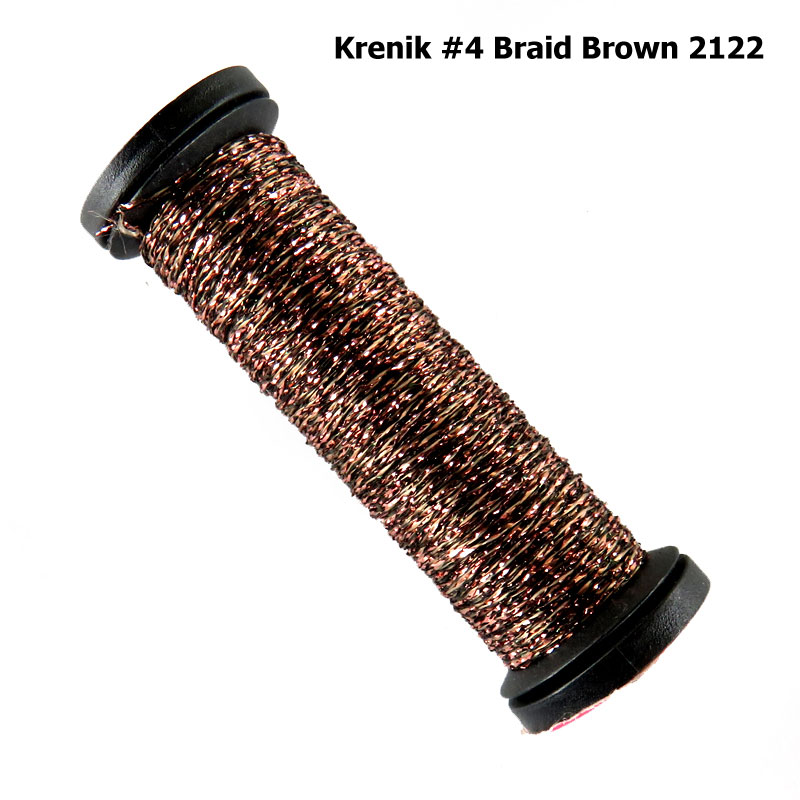 Thread - Kreinik #4 Metallic Braid Brown 2122 5 Meter