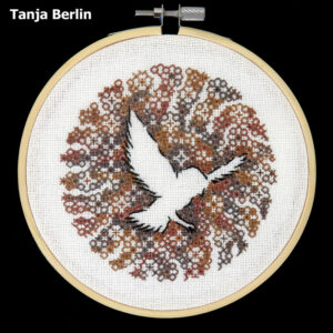 Blackwork Silhouette Design PDF Pattern 2 - Owl Swooping