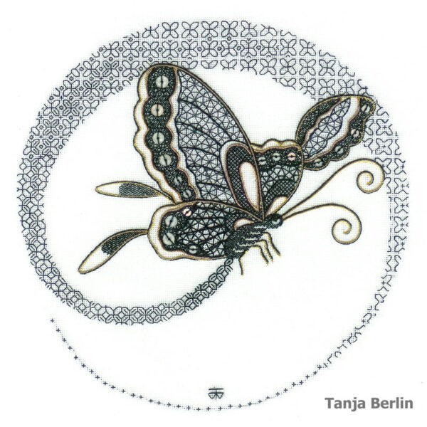 Blackwork Flight of a Butterfly