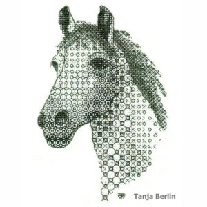 Blackwork Horse – Haflinger Breed Instructions