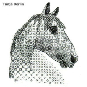 Blackwork Horse - Russian Trotter Chart PDF