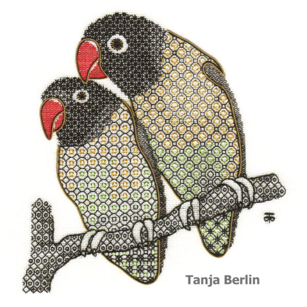 Blackwork Love Birds What You Looking At?