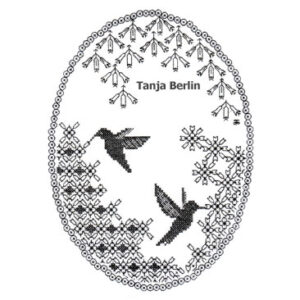 Cross-Stitch Meets Blackwork - Hummingbird Haven