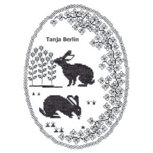 Cross-Stitch Meets Blackwork - Going About Their Business