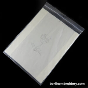 Piece of Muslin Fabric with the Blue Blotch Pansy Design