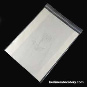 Piece of Silk Fabric with the Clear Purple Pansy Design