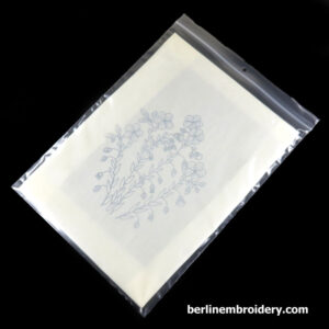 Piece of Fabric with the Blue Flax Design