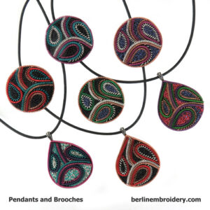 Pendant Purl - Metal Thread Pendant or Brooch Kit