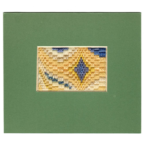 Bargello - Yellows, Purples and Beads Stitched by Beppy Berlin #bypb