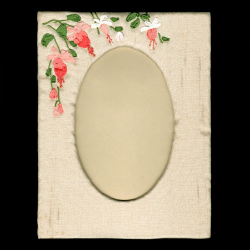 Silk Ribbon Fuchsia Embroidery Photo Frame by Beppy Berlin #srfepf