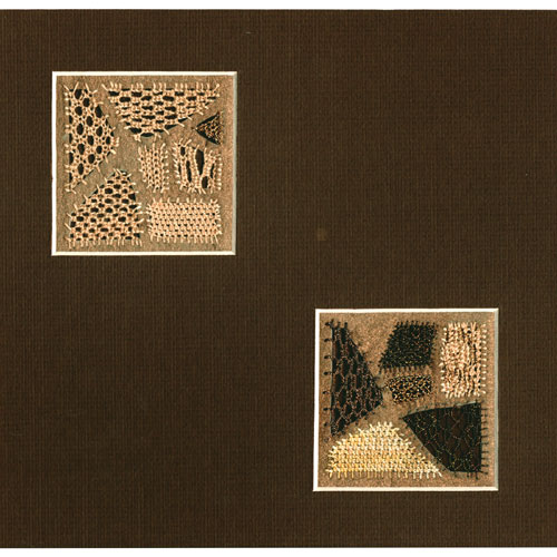 Needle Lace Samples Browns Stitched by Beppy Berlin #nlsbr