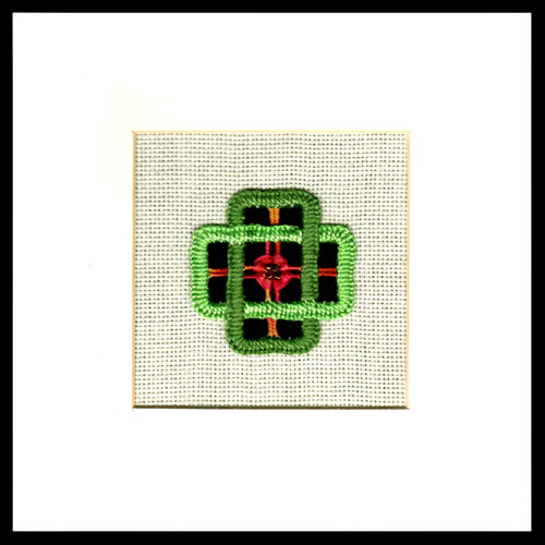 Hardanger Celtic Knot Emblem Stitched by Beppy Berlin #hcker