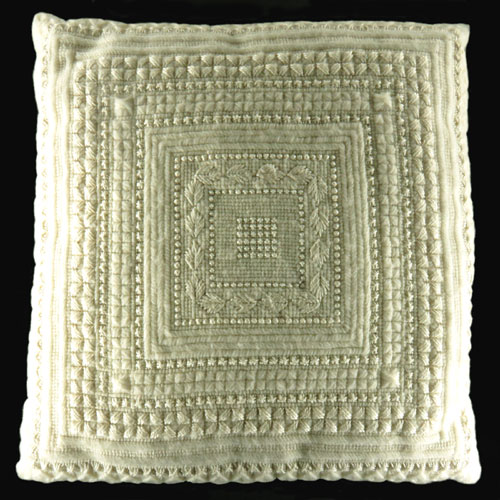 Canvas Work Cushion Stitched by Beppy Berlin #cwc