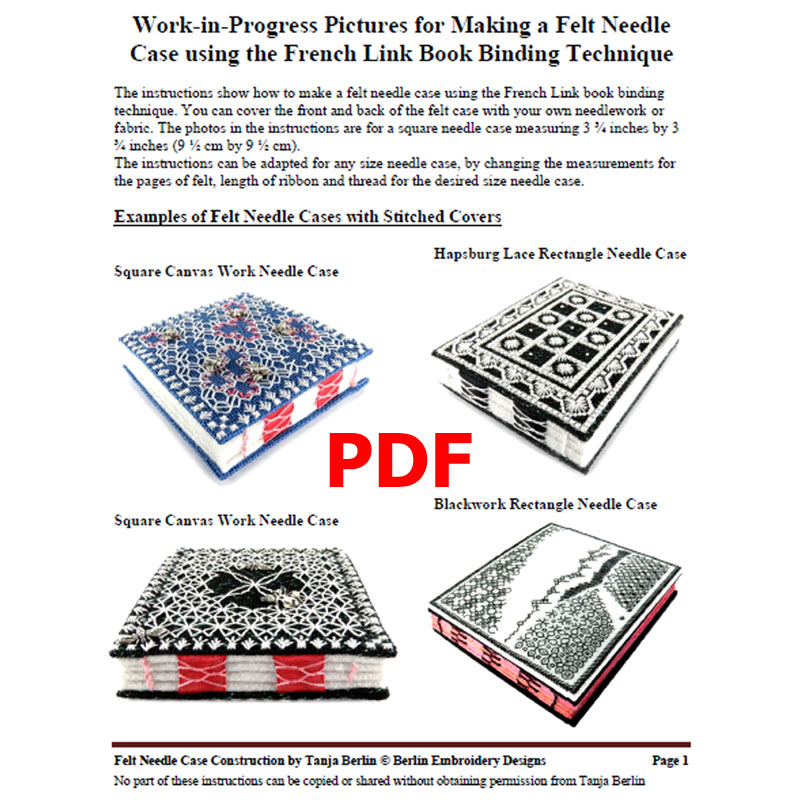 Needle Case Construction Downloadable PDF File