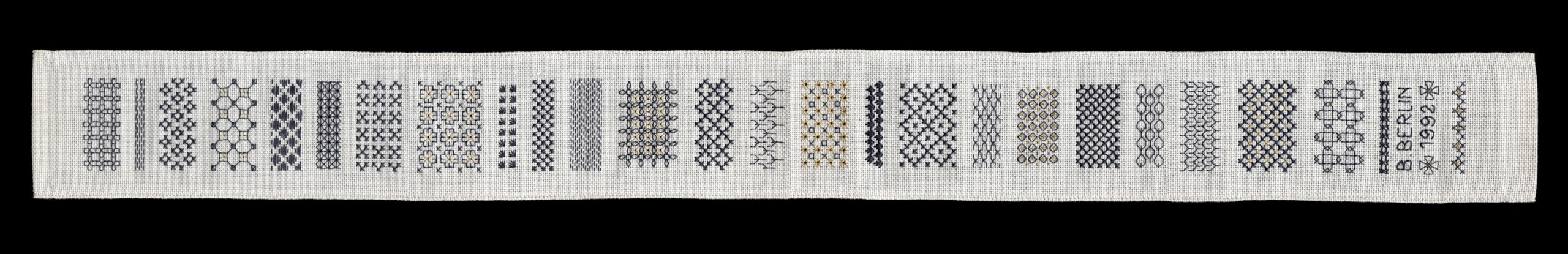 Blackwork Sampler of Stitches by Beppy Berlin #bss